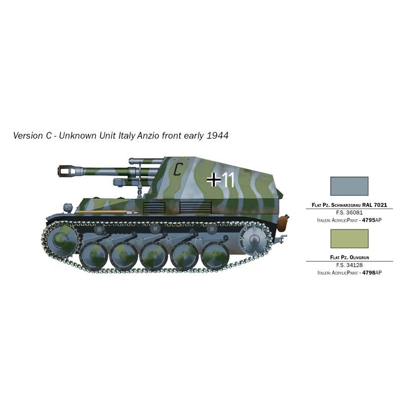 ITALERI 1/72 Sd.Kfz. 124 Wespe 10.5cm Leichte Felhaubitze