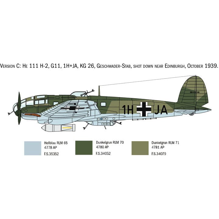 ITALERI 1/72 Heinkel He111H Battle of Britain 80th Anniversary