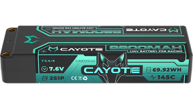 CAYOTE Racing Lipo Battery, 145C, 9200mAh, 7.6V, 69.92Wh