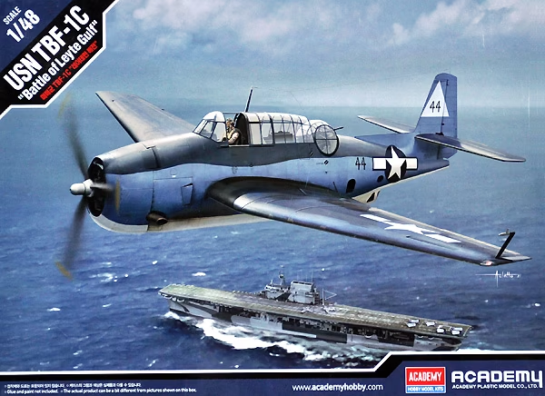 Academy 1/48 USN TBF-1C Avenger "Battle of Leyte Gulf" Plastic Model Kit [12340]