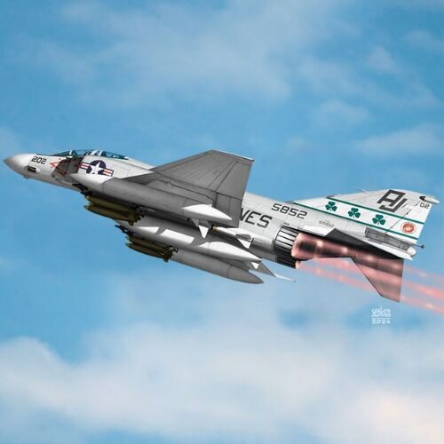 ACADEMY   1/48 USMC F-4J Phantom II "VMFA-333 Fighting Shamrocks" Plastic Model Kit