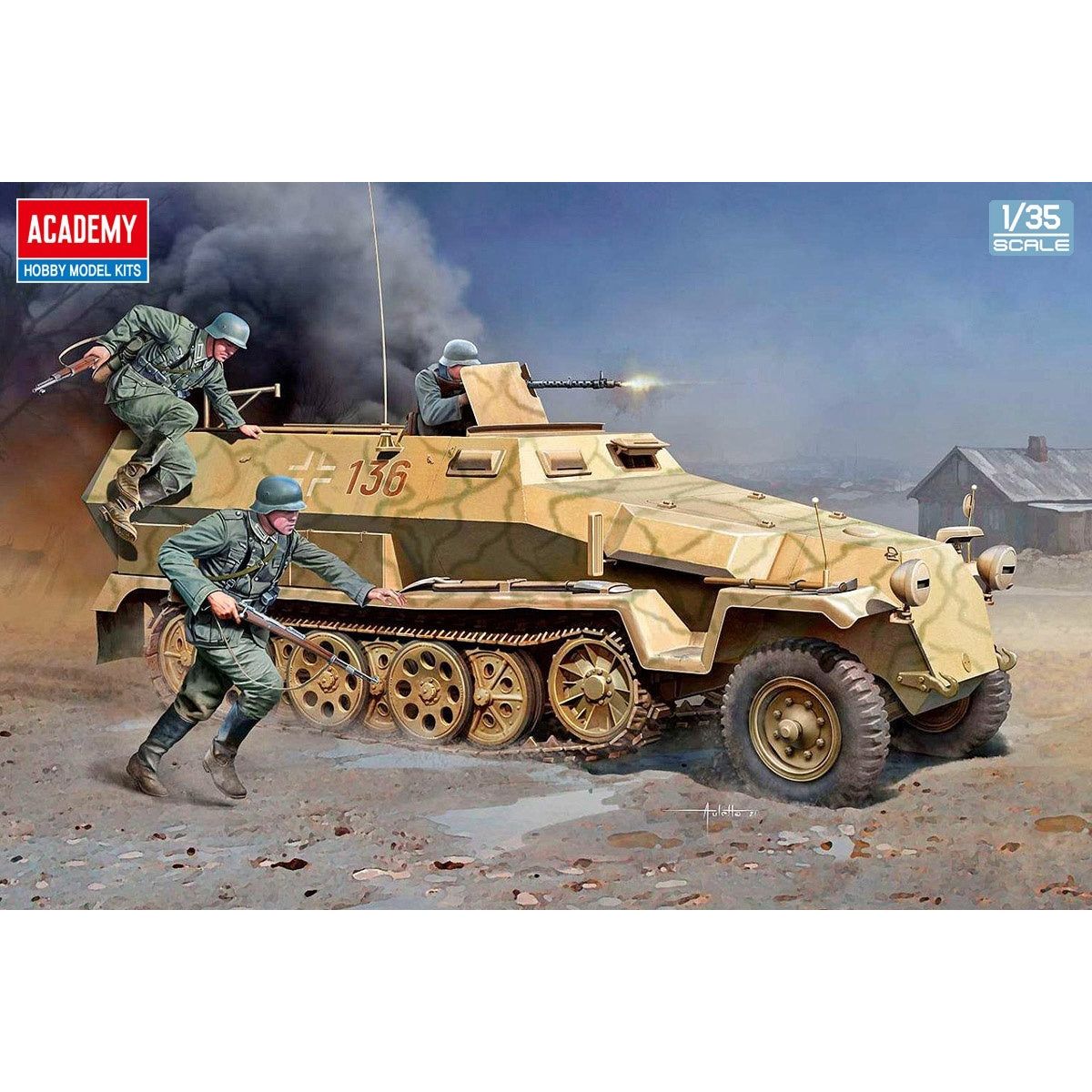 Academy 1/35 German Sd.kfz.251 Ausf.C Plastic Model Kit