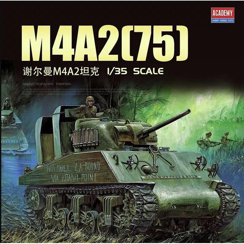 Academy 1/35 USMC M4A2 (75) "Pacific theater" Plastic Model Kit