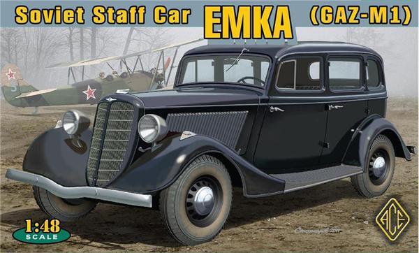 Ace Model 1/48 GAZ-M1 "EMKA" SOVIET WWII STAFF CAR Plastic Model Kit [48104]