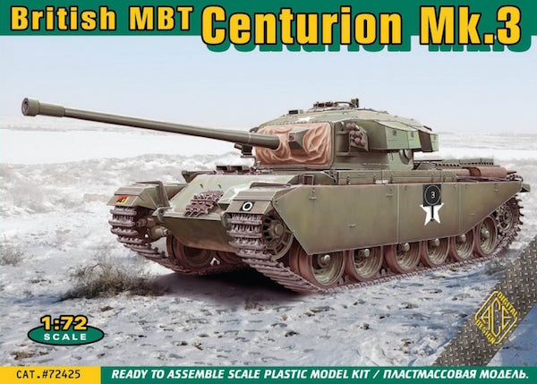 Ace Model 1/72 British MBT Centurion Mk.3 (Korean war ) Plastic Model Kit [72425]