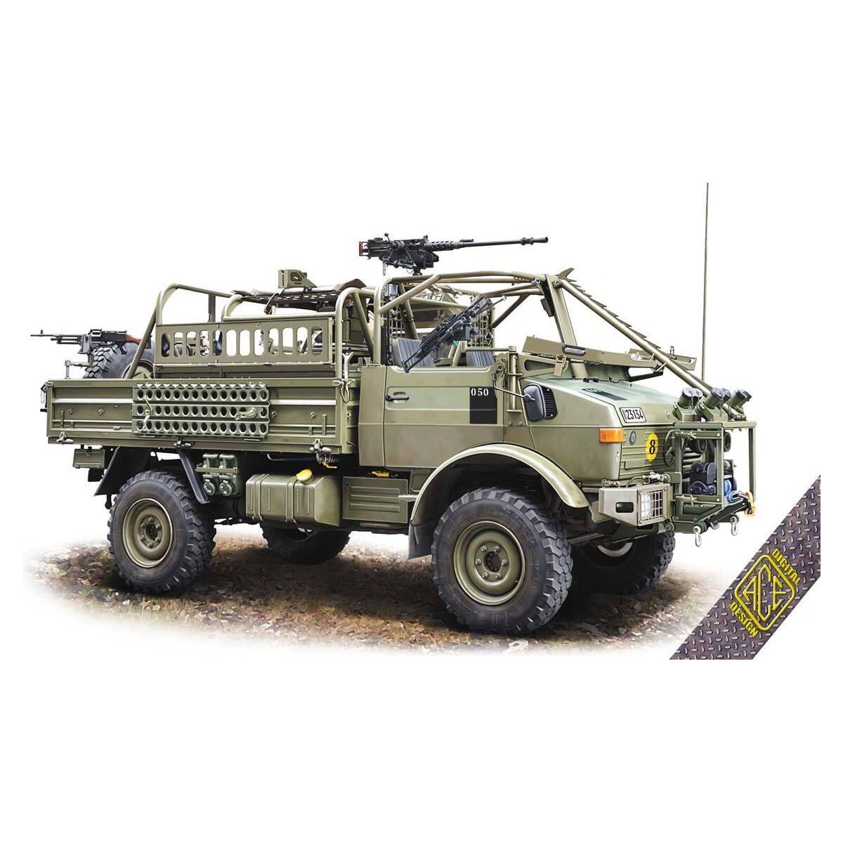 Ace Model 1/72 JACAM 4x4 Unimog for Long-Range Patrol Missions Plastic Model Kit [72458] [72458]