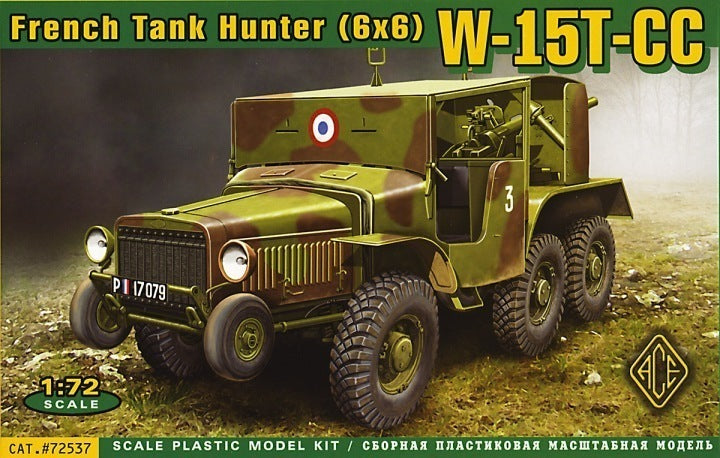 Ace Model 1/72 French Tank Hunter (6x6) W15T-CC Plastic Model Kit [72537]