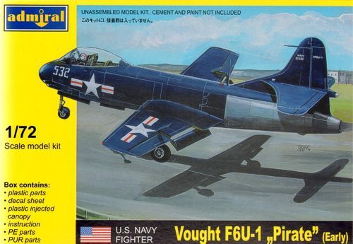 AZ MODEL Admiral 1/72 Vought F6U Pirate Early Plastic Model Kit [ADM7211]