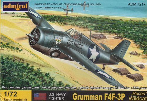 AZ MODEL Admiral 1/72 Grumman F4F-3P Wildcat Plastic Model Kit [ADM7217]