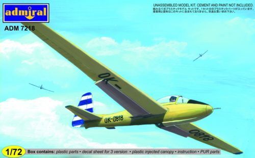 AZ MODEL Admiral 1/72 Letov LF-107 Lunak glider Plastic Model Kit [ADM7218]