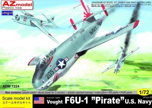 AZ MODEL Admiral 1/72 Vought F6F-1 Pirate US Navy Plastic Model Kit [ADM7224]