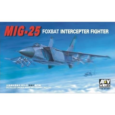 AFV Club 1/100 Mig-25 Fighter Plastic Model Kit [AF10001]