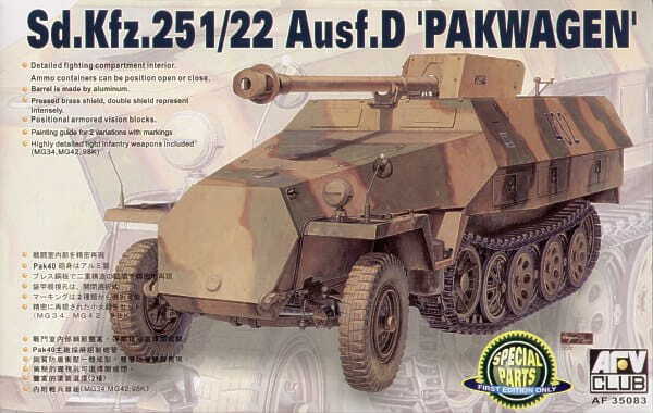 AFV Club 1/35 German Sd.Kfz.25 Ausf.D Plastic Model Kit [AF35083]