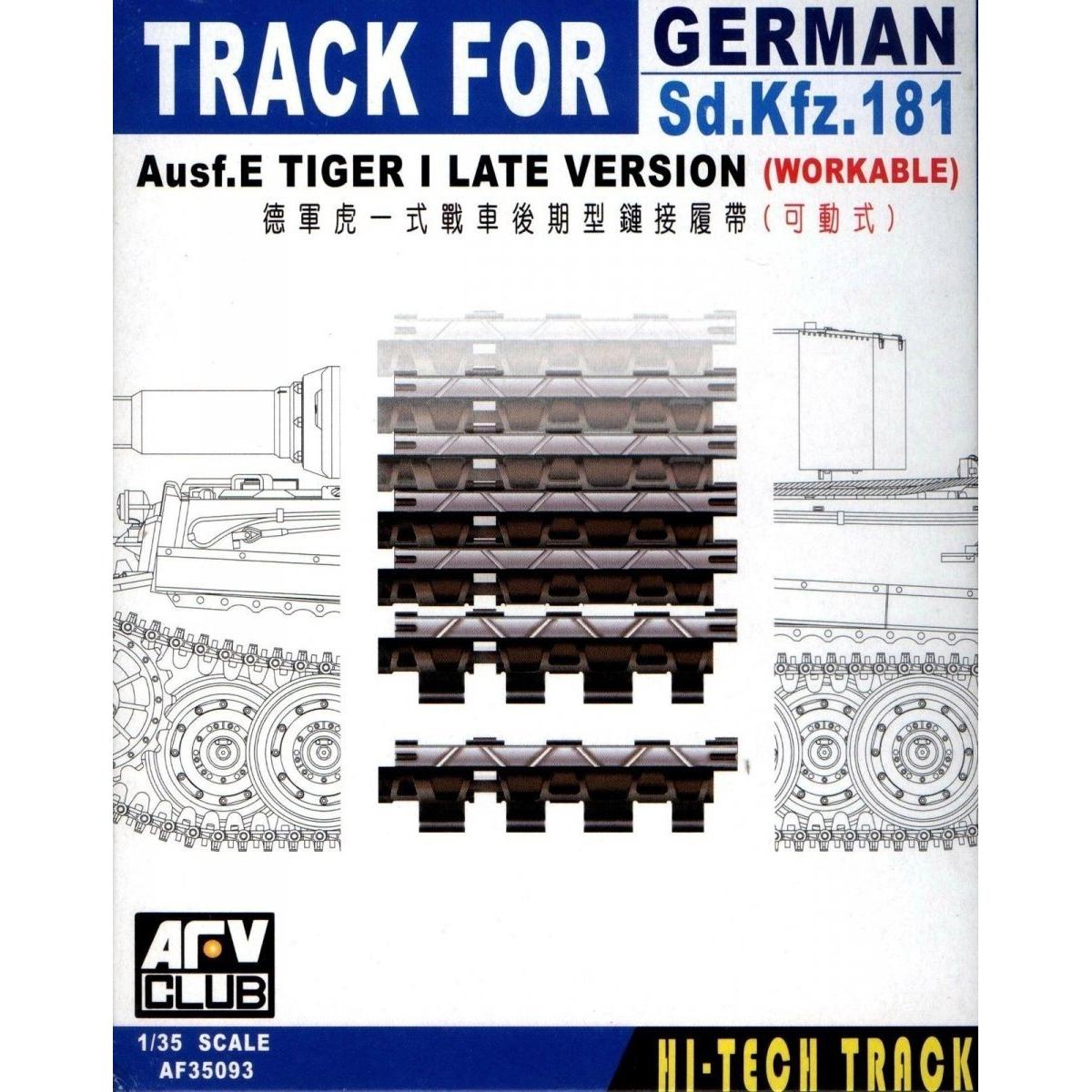 AFV Club 1/35 Tracklink For German Tiger I Late Version (Workable) Plastic Model Kit [AF35093]