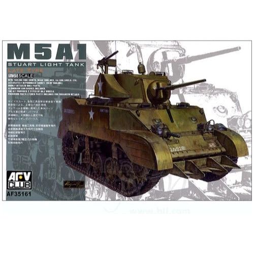 AFV Club 1/35 M5A1 Stuart Light Tank- Late Type Plastic Model Kit [AF35161]