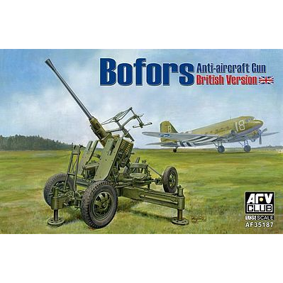 AFV Club 1/35 Bofors British Qf 40mm Mk.III Aa Gun Late Type Plastic Model Kit [AF35187]