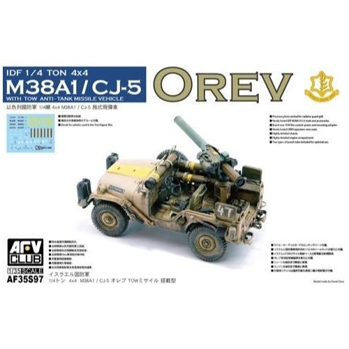 AFV Club 1/35 IDF 1/4 TON 4x4 M38A1/CJ05 Anti Tank Missile Vehicle Plastic Model Kit [AF35S97]