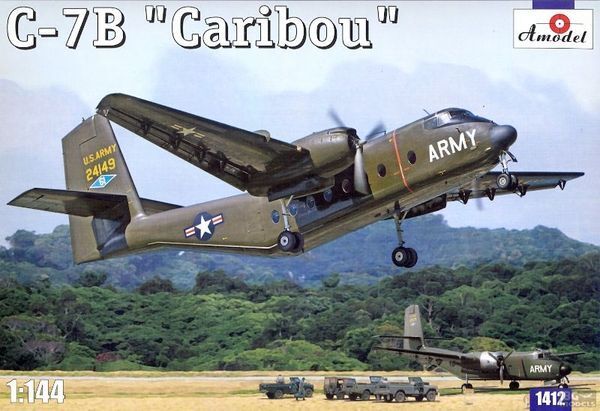 Amodel 1/144 C-7B Caribou (military version) Plastic Model Kit [1412]