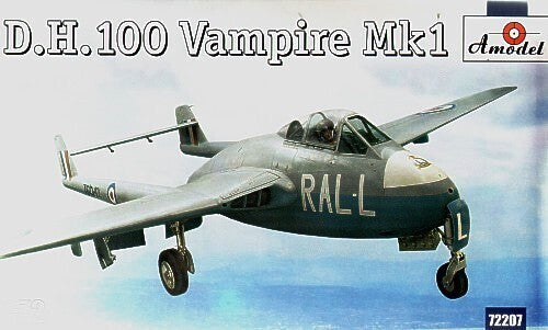 Amodel 1/72 D.H. 100 Vampire Mk 1 Plastic Model Kit [72207]