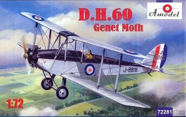 Amodel 1/72 D.H.60 Genet Moth Plastic Model Kit [72281]