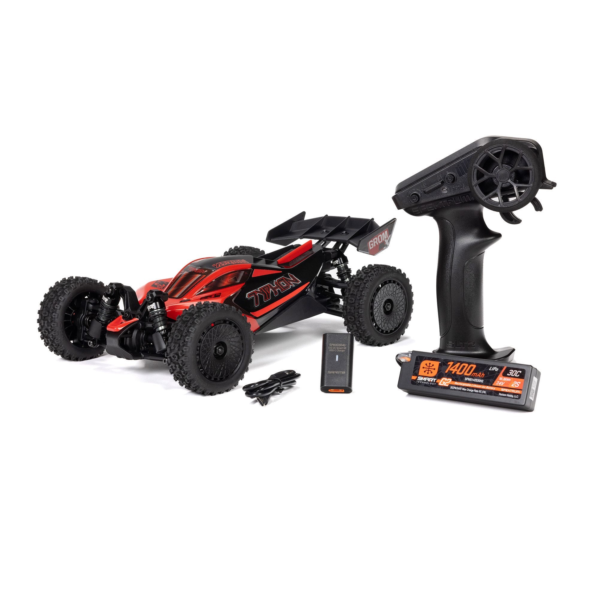 Arrma Typhon Grom Brushless 1/18 4x4 Buggy RTR, Red, ARA2306ST1