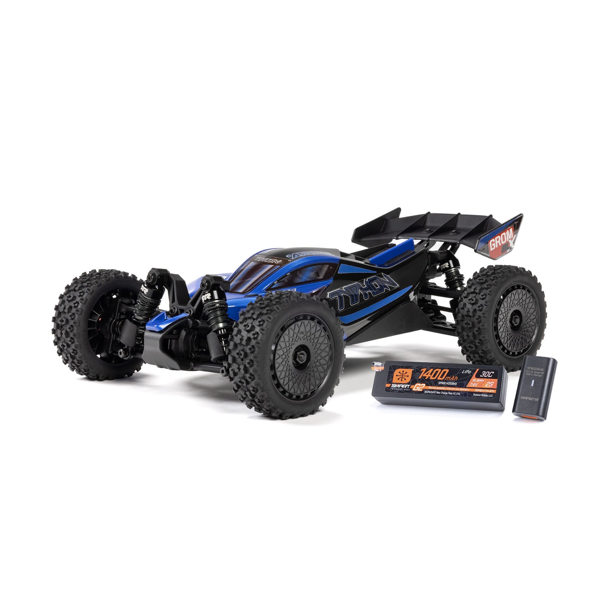 Arrma Typhon Grom Brushless 1/18 4x4 Buggy RTR, Blue,ARA2306ST2