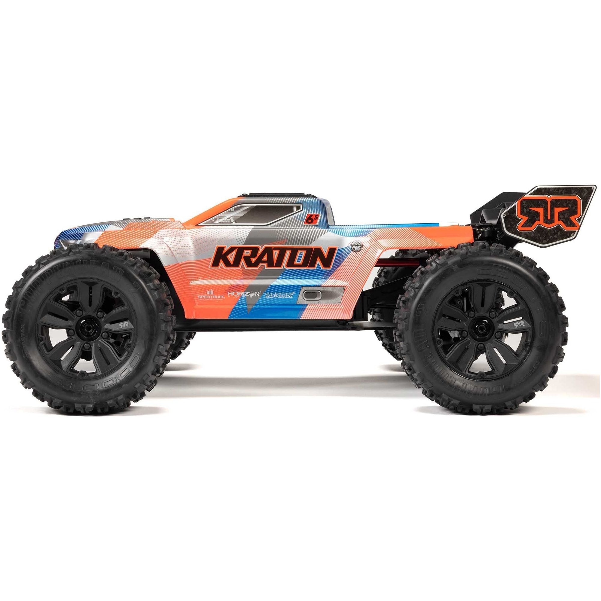 Arrma Kraton 6S BLX 4X4 1/8 Speed Monster Truck, RTR, Orange/Blue