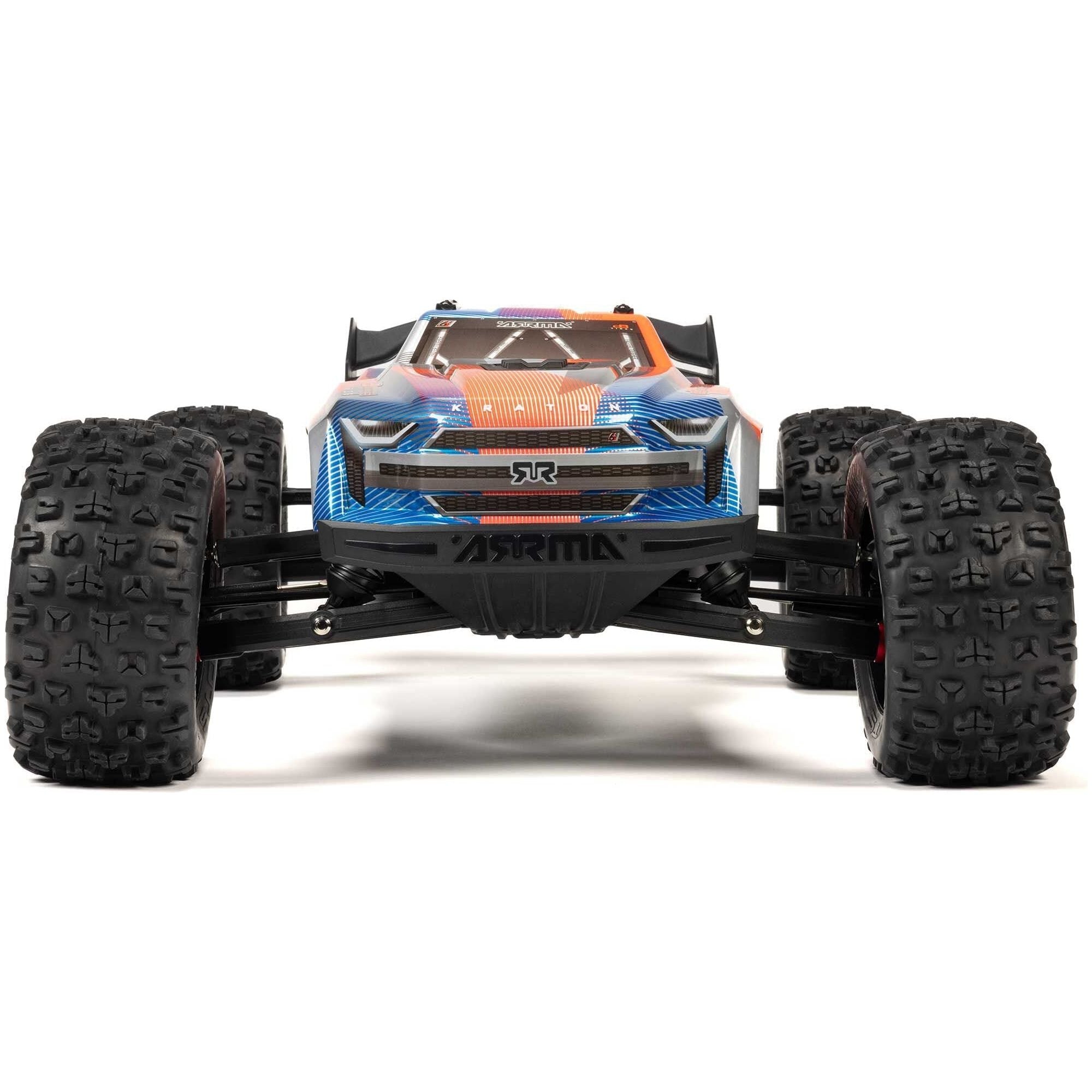 Arrma Kraton 6S BLX 4X4 1/8 Speed Monster Truck, RTR, Orange/Blue