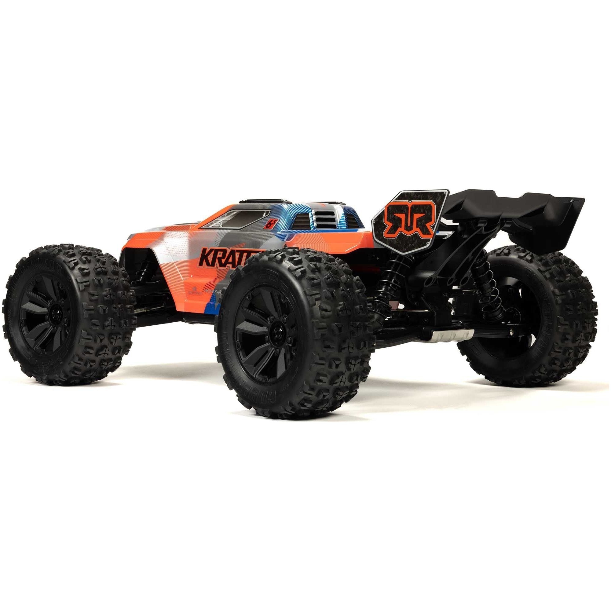 Arrma Kraton 6S BLX 4X4 1/8 Speed Monster Truck, RTR, Orange/Blue