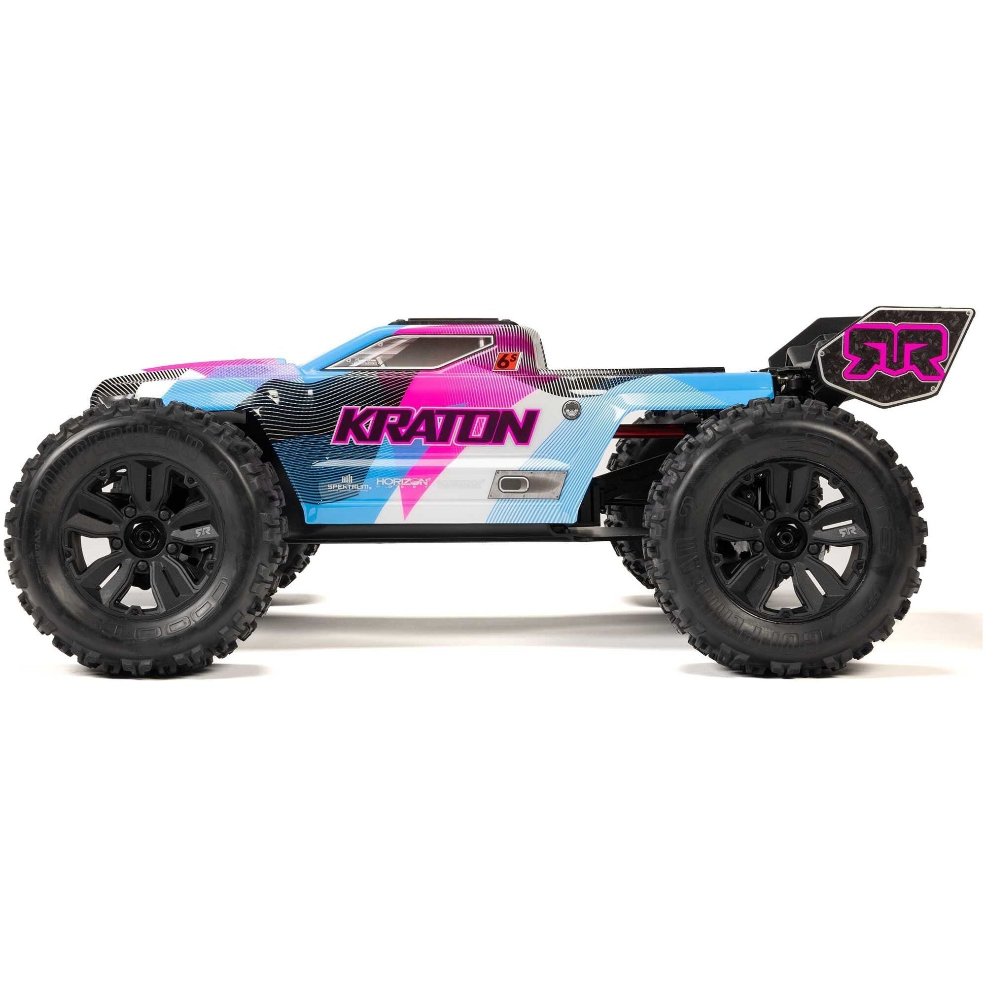 Arrma Kraton 6S BLX 4X4 1/8 Speed Monster Truck, RTR, Pink/Blue