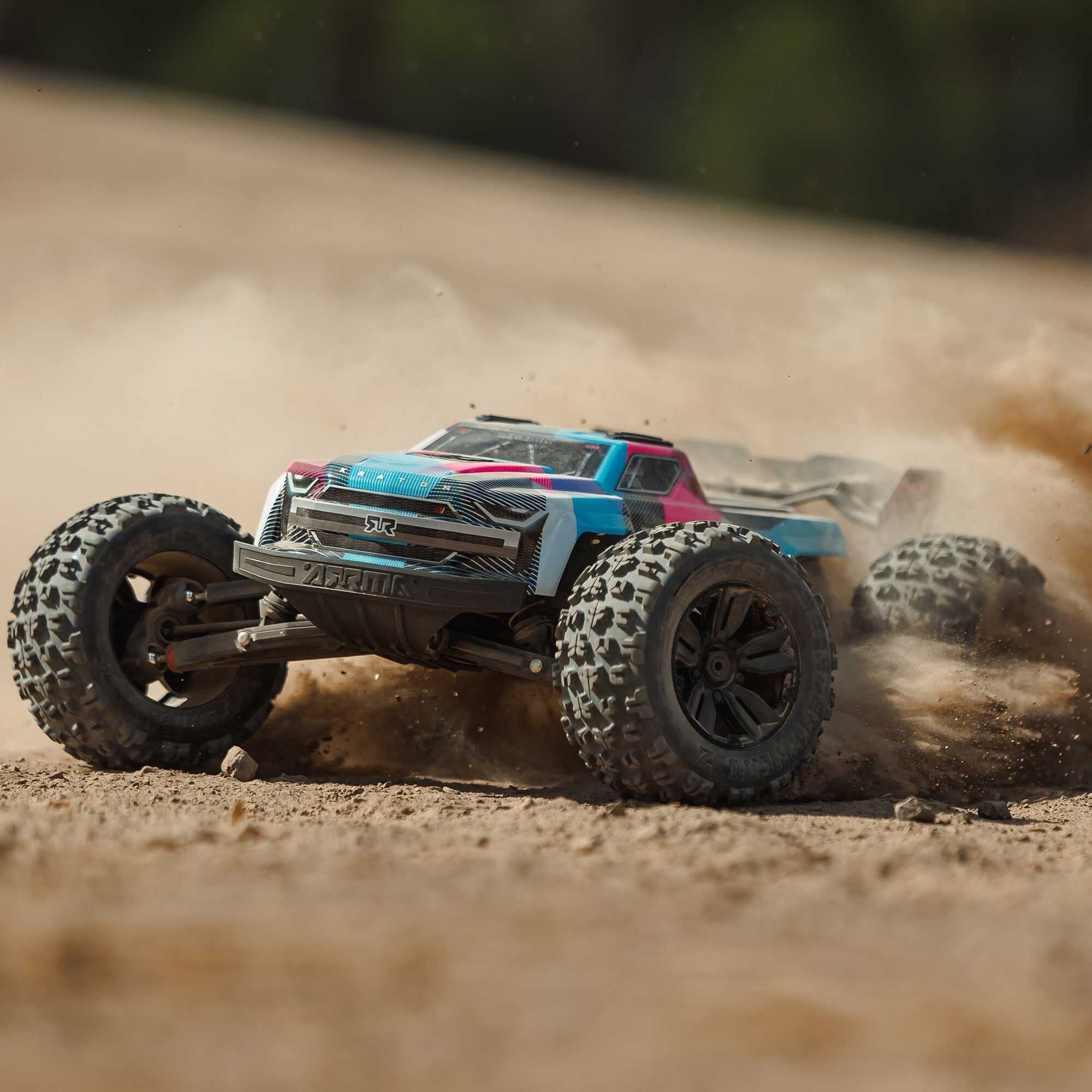 Arrma Kraton 6S BLX 4X4 1/8 Speed Monster Truck, RTR, Pink/Blue