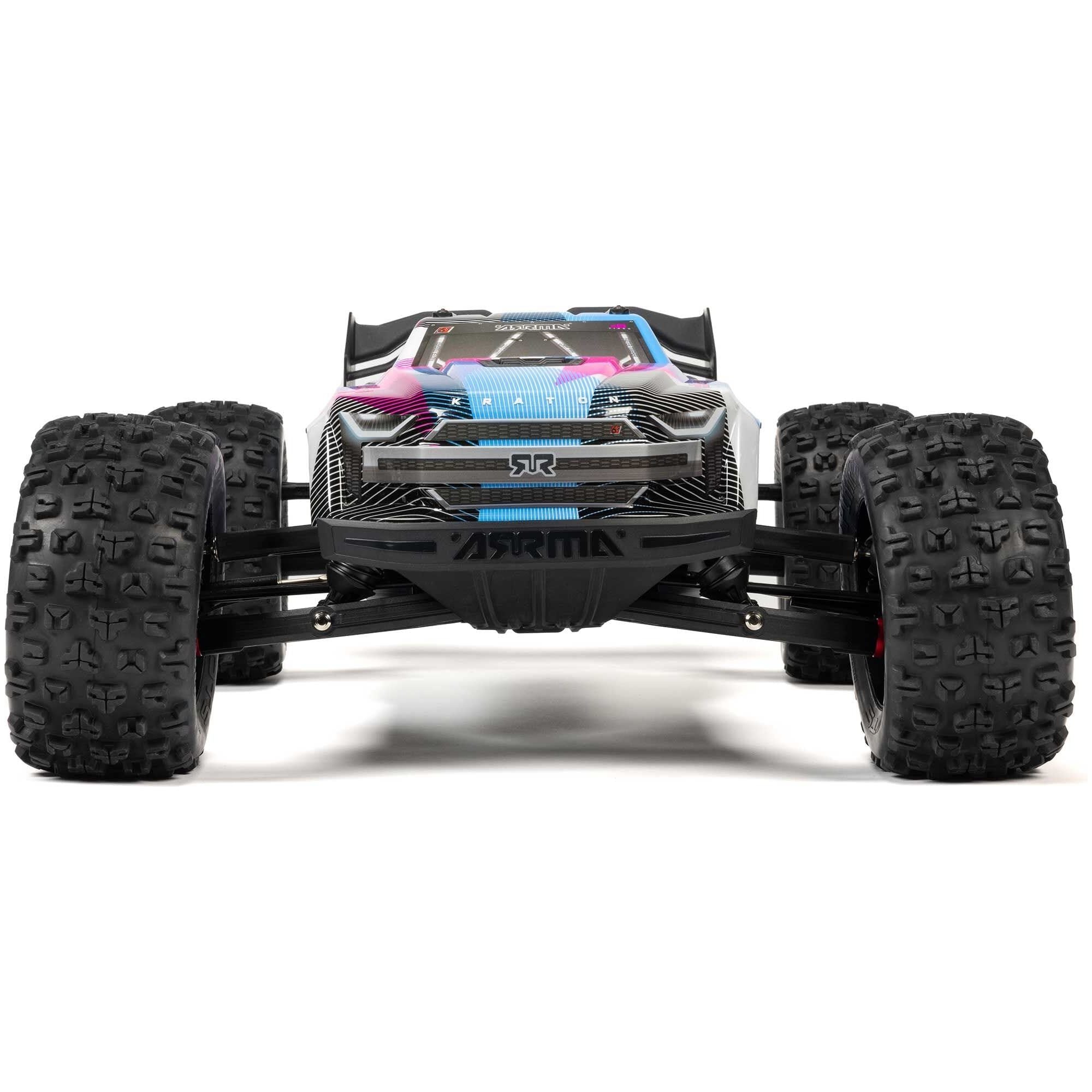 Arrma Kraton 6S BLX 4X4 1/8 Speed Monster Truck, RTR, Pink/Blue