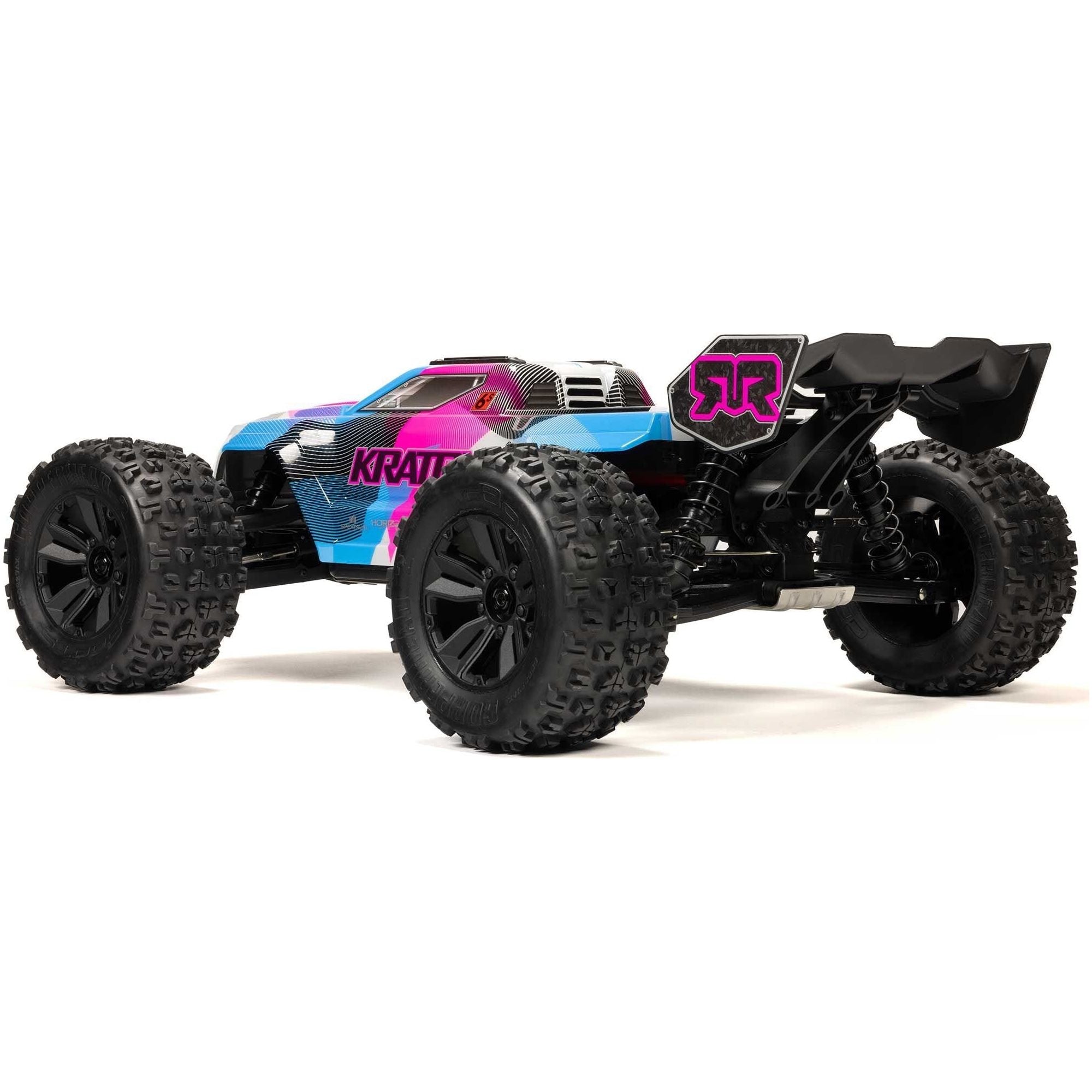 Arrma Kraton 6S BLX 4X4 1/8 Speed Monster Truck, RTR, Pink/Blue