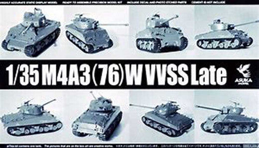 Asuka 1/35 M4A3(76)W VVSS Late Plastic Model Kit