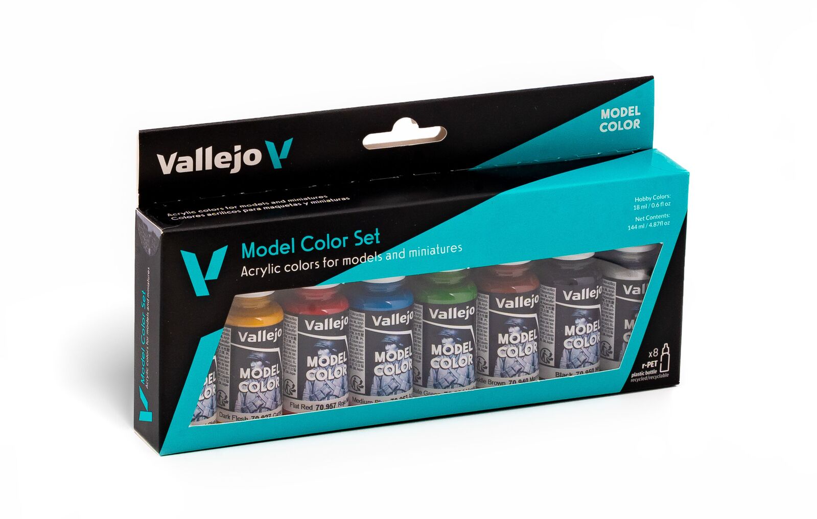 Vallejo Model Colour: Wargames Basics (8 Colours) Acrylic Paint Set