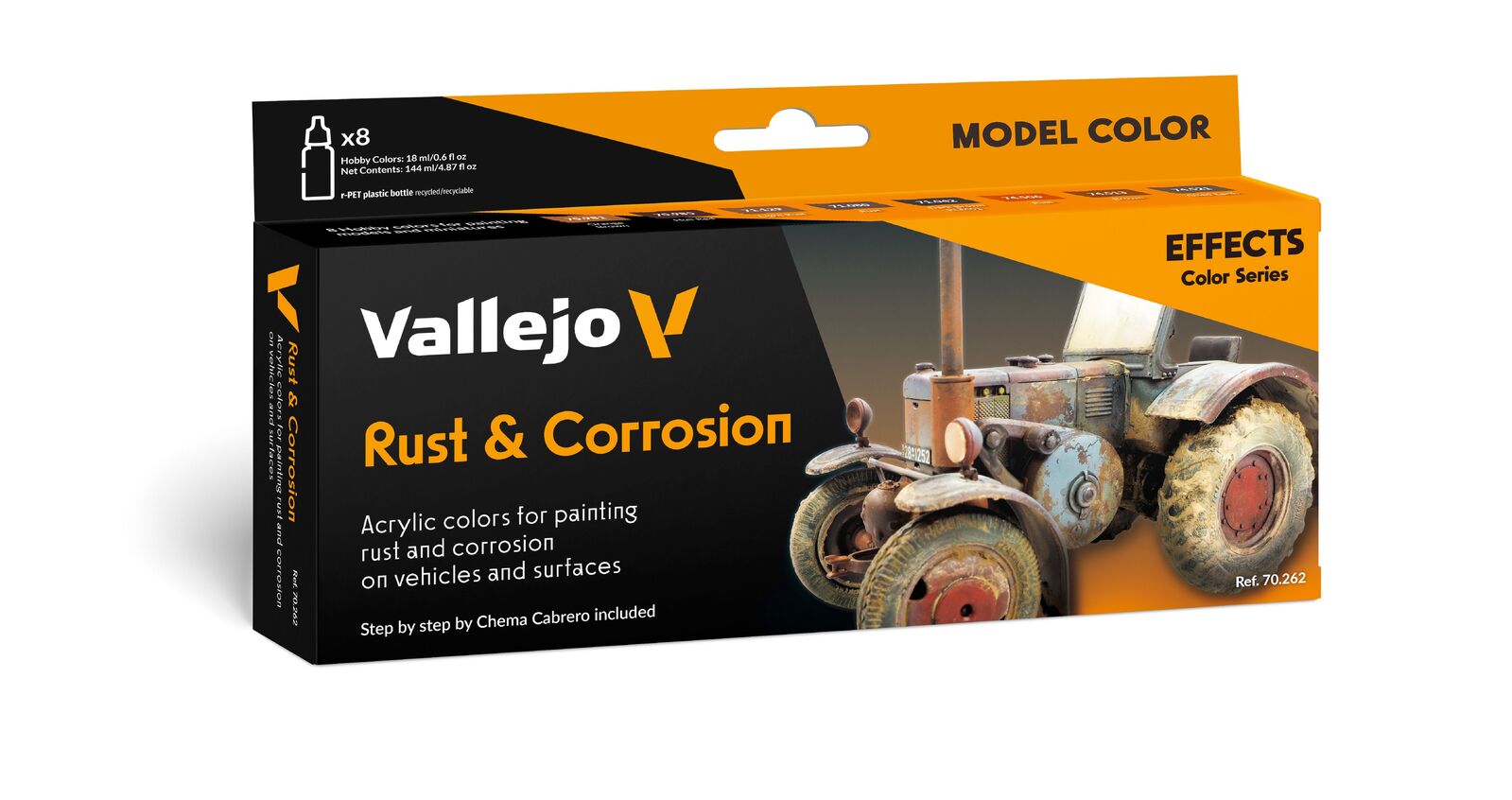 Vallejo Model Colour: Rust & Corrossion by Chema Cabrero (8 Colours) Acrylic Paint Set