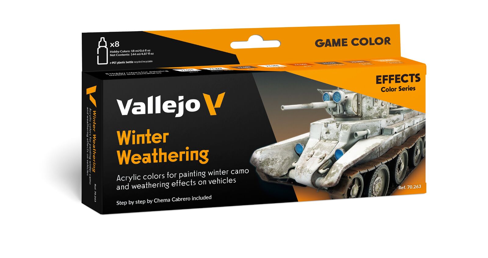 Vallejo Model Colour: Winter Weathering by Chema cabrero (8 Colours) Acrylic Paint Set