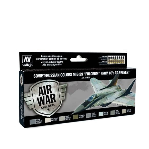 Vallejo Model Air Soviet / Russian MiG-29 "Fulcrum" from 80's to present Acrylic Paint Set [71605]