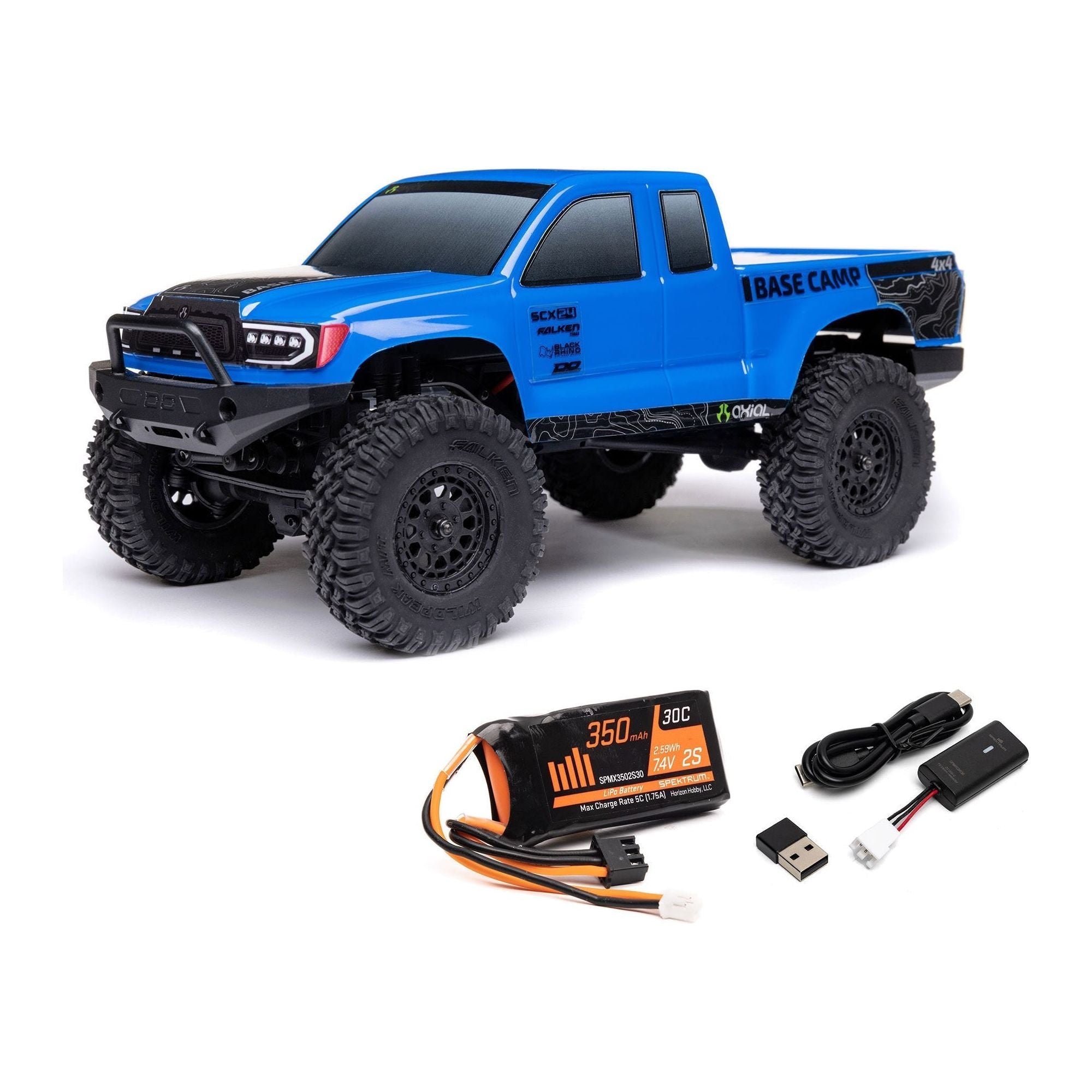 Axial SCX24 Base Camp 1/24 Rock Crawler, RTR, Blue