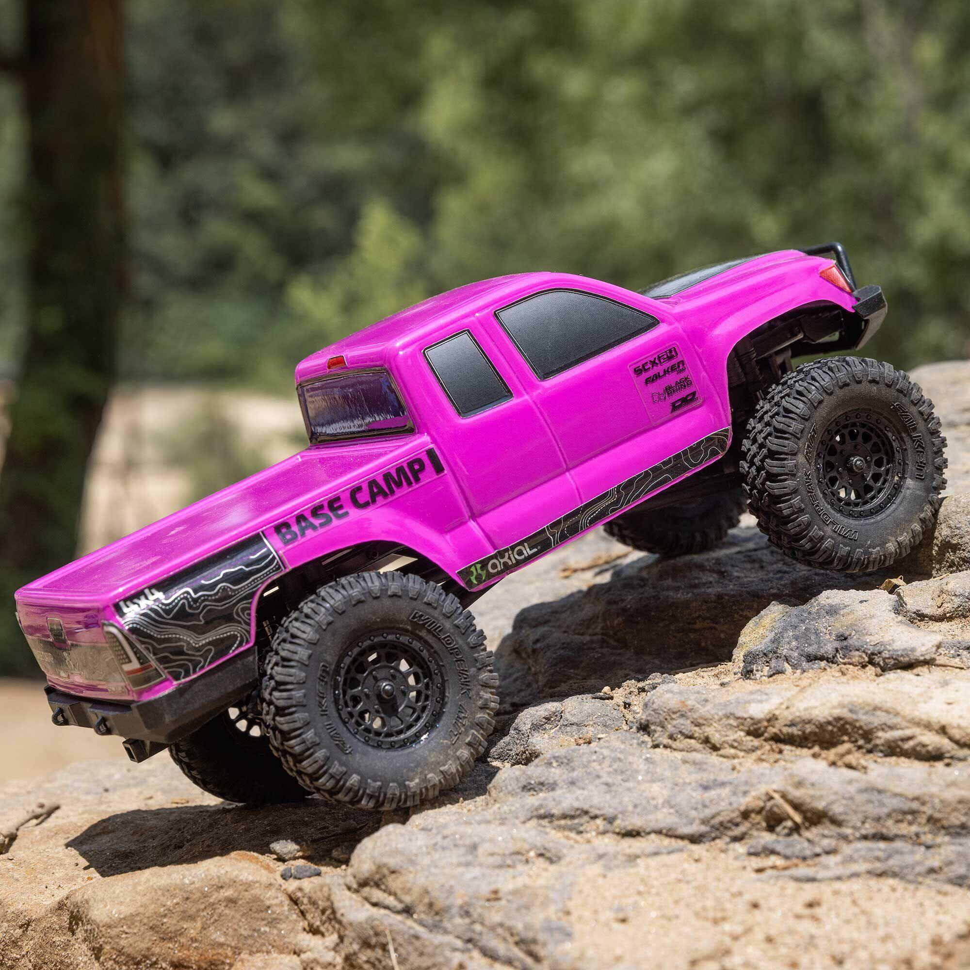 Axial SCX24 Base Camp 1/24 Rock Crawler, RTR, Pink