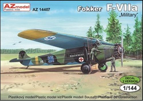 AZ Models 1/144 Fokker F-VIIa Military Plastic Model Kit [AZ14407]