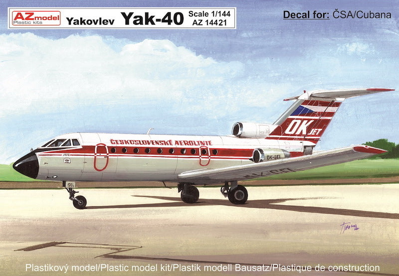 AZ Models 1/144 Jak-40 CSA,Cubana Plastic Model Kit [AZ14421]