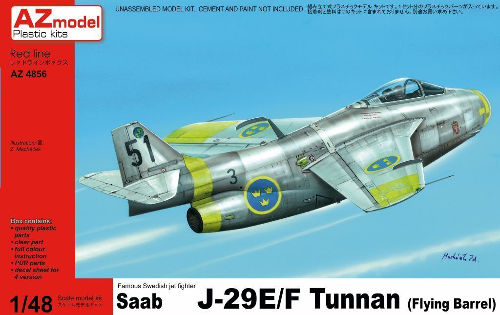 AZ Models 1/48 J-29 Tunnan Plastic Model Kit [AZ4866]