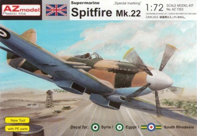 AZ Models 1/72 Supermarine Spitfire Mk.22 Special Mark. Plastic Model Kit [AZ7353]