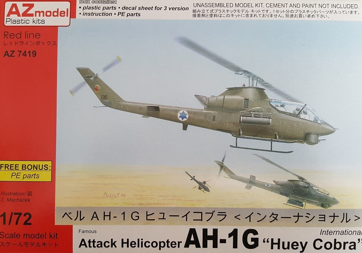 AZ Models 1/72 AH-1G Huey Cobra International Plastic Model Kit [AZ7419]