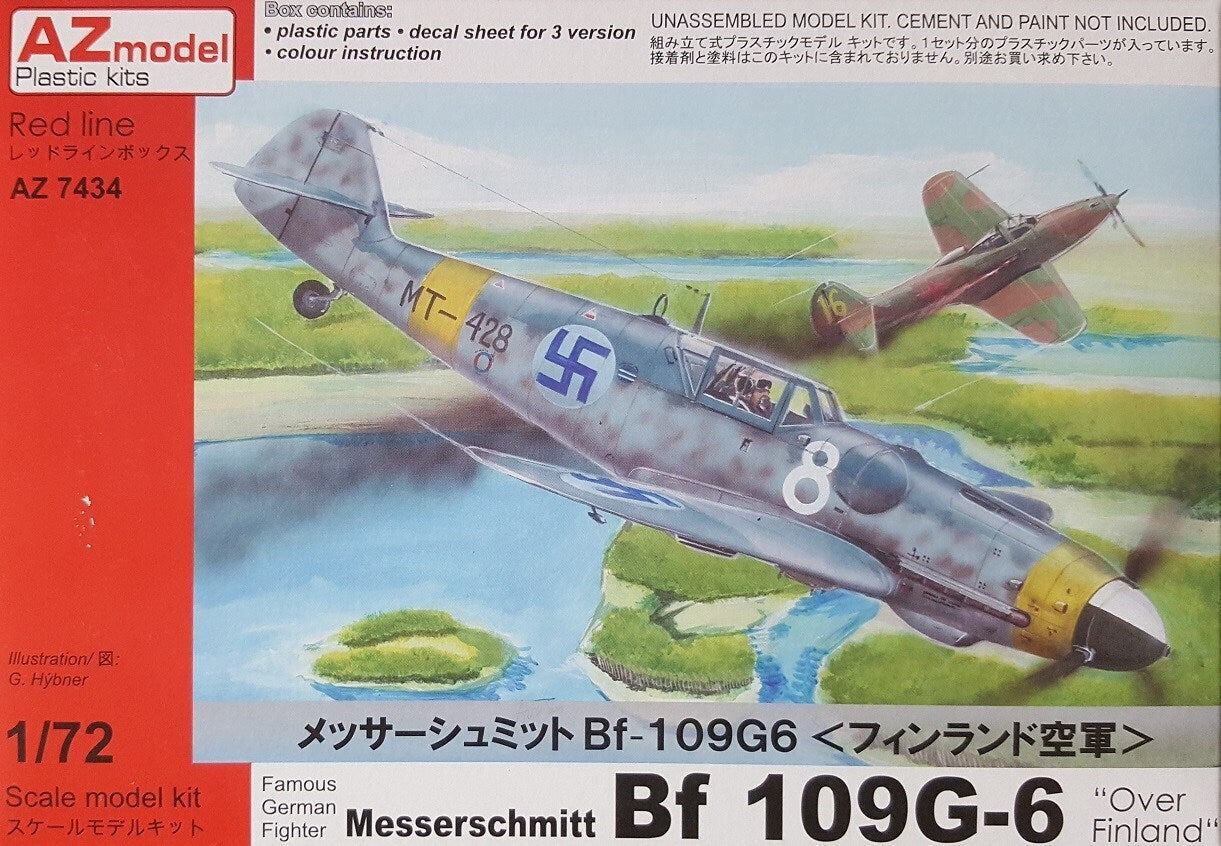 AZ Models 1/72 Bf 109G-6 Finland Plastic Model Kit [AZ7434]