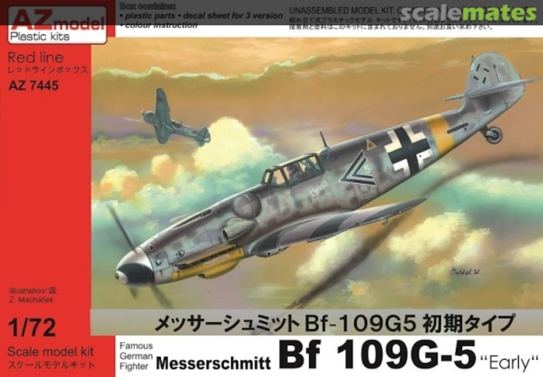 AZ Models 1/72 Bf 109G-5 Early Plastic Model Kit [AZ7445]