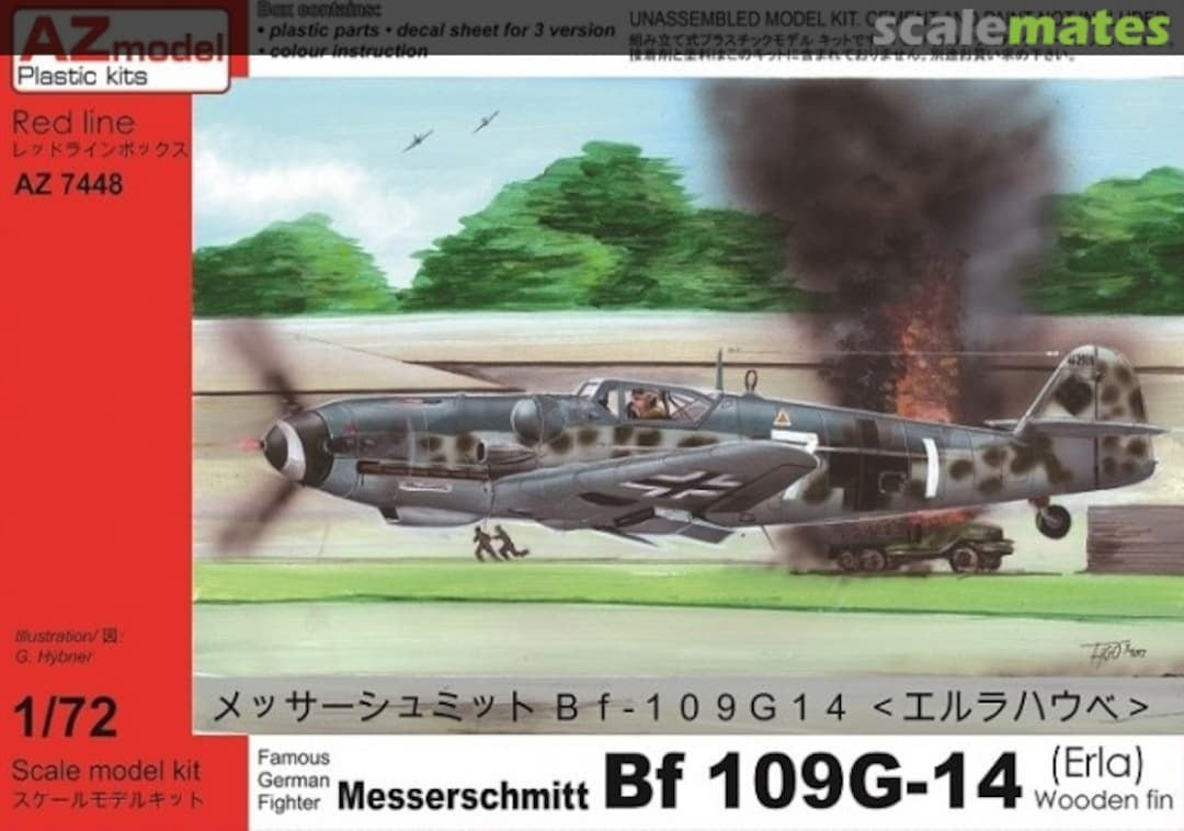 AZ Models 1/72 Bf 109G-14 Erla Plastic Model Kit [AZ7448]