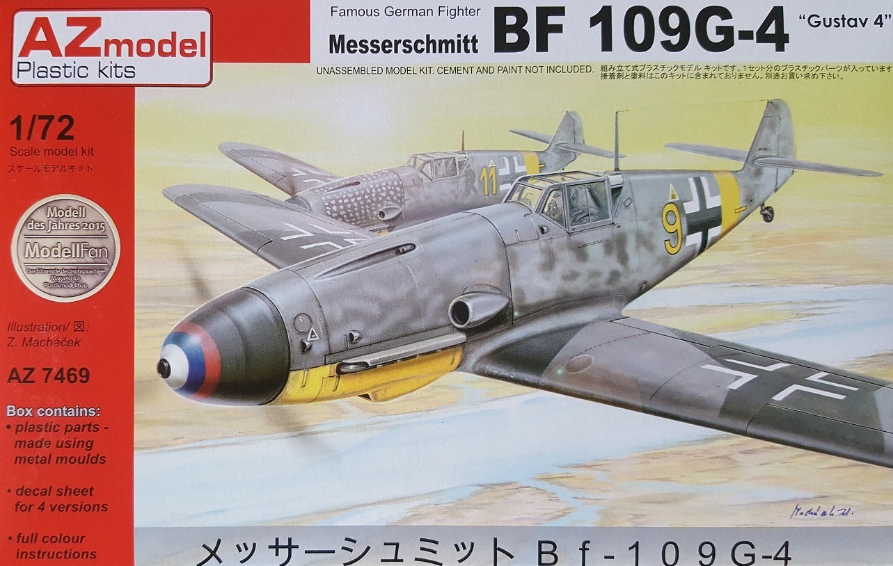 AZ Models 1/72 Bf 109G-4 Gustav 4 Plastic Model Kit [AZ7469]