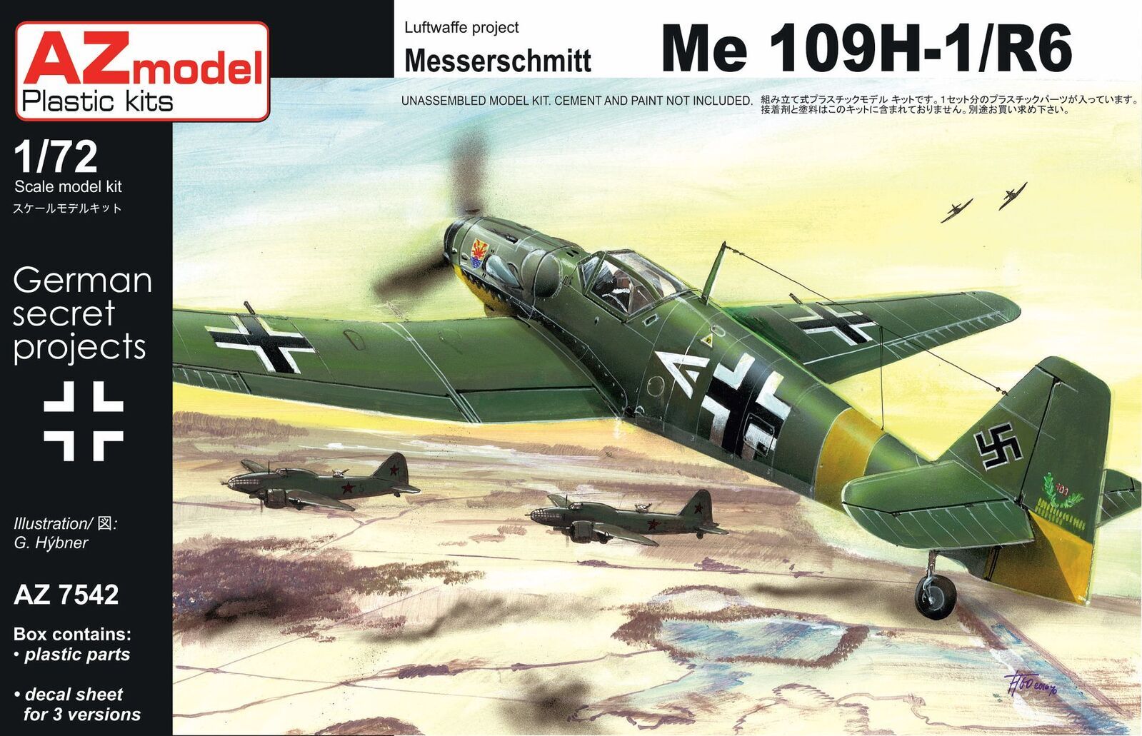 AZ Models 1/72 Bf 109H-1/R6 Plastic Model Kit [AZ7542]